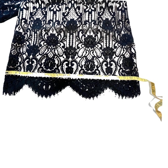 Jessica Howard Blush Pink and Black Lace Overlay Dress, Size 14. - Picture 7 of 13